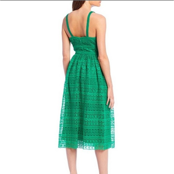 ANTONIO MELANI Green Lace Midi Dress - Picture 6 of 6